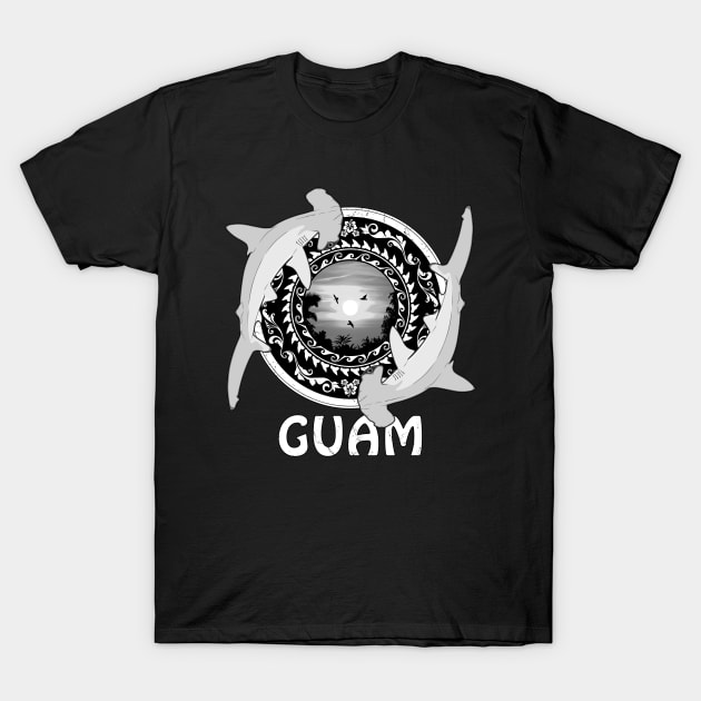 Hammerhead Sharks Guam Diving T-Shirt by NicGrayTees